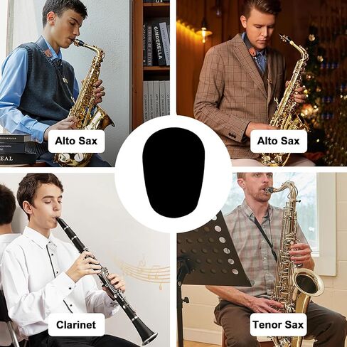 100 Pcs 0.8mm Thick Saxophone & Clarinet Mouthpiece Cushion, Alto/Tenor Sax & Clarinet Mouthpiece Patches Pads Cushions, Oval Thick Rubber Strong Adhesive for Beginners Musicians in Saudi Arabia