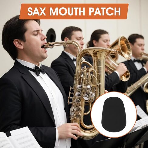 24 Pcs Oval Mouthpiece Pads Saxophone Mouthpiece Pads 1.02 × 0.75 Inch Alto Saxophone Mouthpieces Pad Strong for Beginners Musicians Festivel Gifts Black Silicone in Saudi Arabia