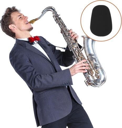 24 Pcs Oval Mouthpiece Pads Saxophone Mouthpiece Pads 1.02 × 0.75 Inch Alto Saxophone Mouthpieces Pad Strong for Beginners Musicians Festivel Gifts Black Silicone in Saudi Arabia