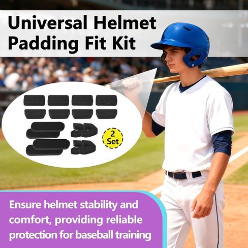 طقم مكون من قطعتين من بطانة الخوذة متوافق مع خوذات البيسبول إيستون، 0.79 بوصة، حشوات إسفنجية ناعمة وسميكة عالمية للاعبي البيسبول والكرة اللينة، مناسبة للتدريب الشتوي للمراهقين in Kuwait
