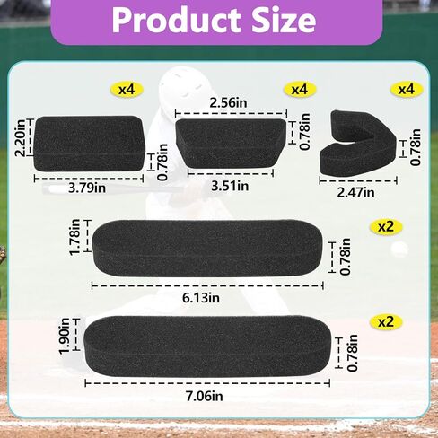 طقم مكون من قطعتين من بطانة الخوذة متوافق مع خوذات البيسبول إيستون، 0.79 بوصة، حشوات إسفنجية ناعمة وسميكة عالمية للاعبي البيسبول والكرة اللينة، مناسبة للتدريب الشتوي للمراهقين in Kuwait