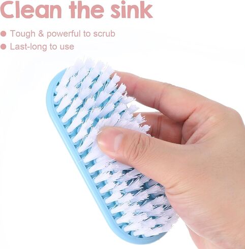 فرشاة تنظيف 12 قطعة من فرش التنظيف متعددة الأغراض شديدة التحمل بشعيرات صلبة، 4 ألوان (أرجواني وردي أزرق أخضر) للأرضيات وحوض الاستحمام والبلاط والأسطح المنزلية in Kuwait