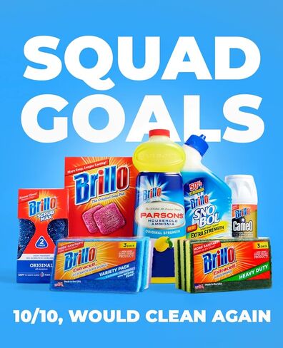 وسادات صابون من الصوف الفولاذي من بريلو، تدوم طويلاً، تنظيف برائحة الليمون (الليمون، 10 قطع (عبوة من قطعة واحدة)) in Kuwait