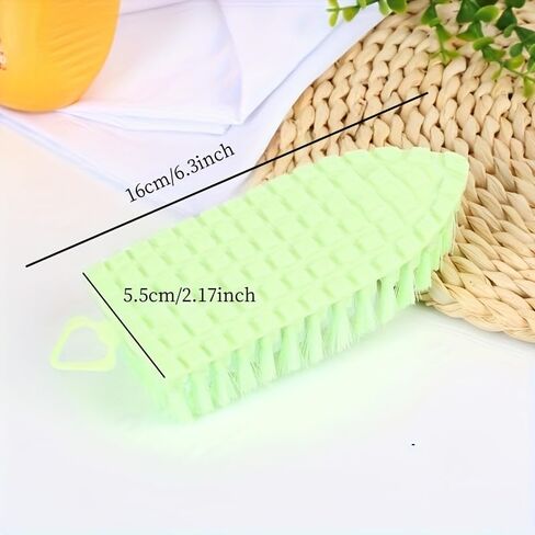 Reusable Bent Cleaning Brush Durable Plastic Multipurpose Scrubbers for Bathroom, Kitchen, and Hard to Reach Corners, No Electricity Needed Home Cleaning Tool Blue in Saudi Arabia