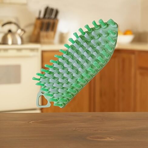 Reusable Bent Cleaning Brush Durable Plastic Multipurpose Scrubbers for Bathroom, Kitchen, and Hard to Reach Corners, No Electricity Needed Home Cleaning Tool Blue in Saudi Arabia