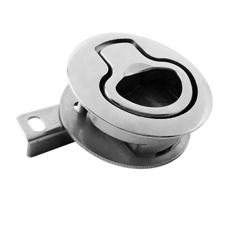 Marine Round Turning Lock 316 Stainless Steel Deck Latch Flush Pull Mount Cabinet Lock Latch Compatible with in Kuwait