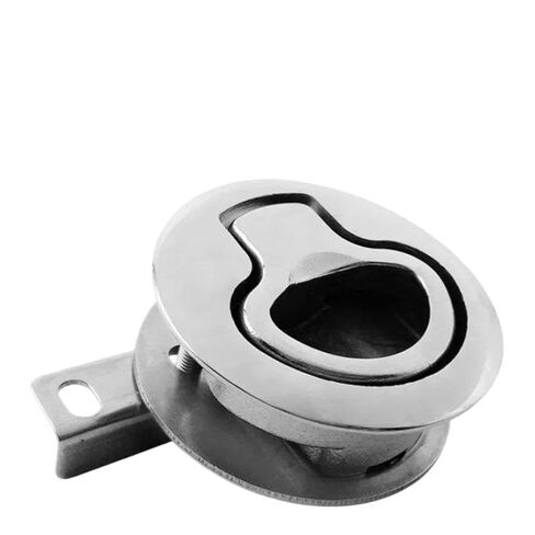 Marine Round Turning Lock 316 Stainless Steel Deck Latch Flush Pull Mount Cabinet Lock Latch Compatible with in Kuwait