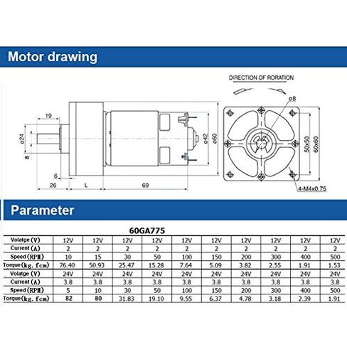 Powerful Micro Permanent Magnet High Torque 24V DC Gear Electronic Starter, 12 Volt Slow Low Speed Adjustable Speed Reversed, Accessories : 24v 400rpm, Voltage : Package4 in Kuwait