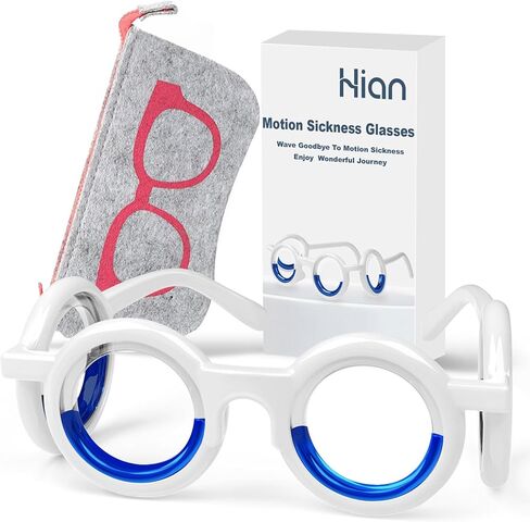 Hion Motion Sickness Glasses,Relieve Carsickness Airsickness Seasickness,Ultra-Light Portable Nausea Vertigo Glasses, No Lens Liquid for Adults or Kids(Violet-1Pair) in Kuwait