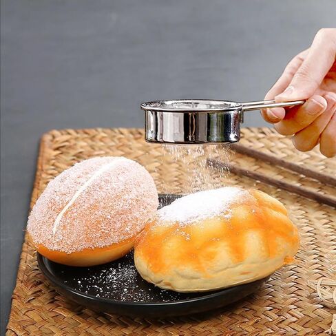 منخل دقيق صغير من الفولاذ المقاوم للصدأ - منخل خبز شبكي ناعم مقاس 11.43 سم مع مقبض منخل مسحوق متعدد الأغراض منخل دقيق صغير من الفولاذ المقاوم للصدأ مع شبكة دقيقة للدقيق والسكر والتوابل والمكونات المسحوقة in Kuwait