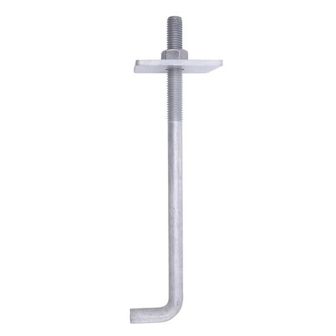 1/2" x 12" Concrete Anchor Bolts (20 Pack) L Shaped with Large Square Plate Washers, Hot-Dip Galvanized in Kuwait