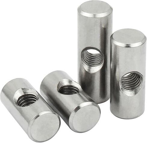 صامولة أسطوانية، M4 M5 M6، صامولة مطرقة، خيط كلمة واحدة مع دبوس تحديد موضع أسطواني، وصلة مضمنة 5 قطع (14 مم (5 قطع)، D10xM6) in Kuwait