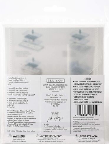 Sizzix Thinlits Die Set 123 Pack Alphanumeric Tiny Type Upper by Tim Holtz, Multicolor in Saudi Arabia