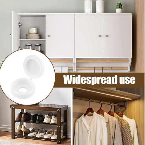 Screw Cap Decorative Cover for Furniture Screw Removal Accessory Home Office DIY Fastener Concealment Easy Install(White) in Saudi Arabia