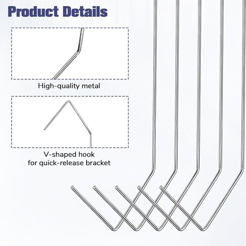 50 Pcs Powder Coating Hook V-Hook, 4" Long 0.062 Wire Vv-Style Leg Length 0.98", Each Bearing Capacity 9lbs, Powder Coating Kit for Painting in Kuwait