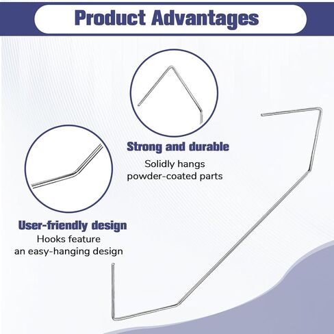 50 Pcs Powder Coating Hook V-Hook, 4" Long 0.062 Wire Vv-Style Leg Length 0.98", Each Bearing Capacity 9lbs, Powder Coating Kit for Painting in Kuwait