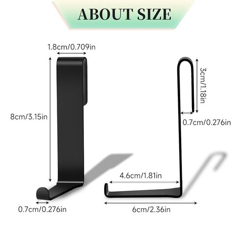 10 قطع من خطافات جدار الشبكة J من الفولاذ المقاوم للصدأ، خطاف J لرفوف الأسلاك، خطافات S شديدة التحمل معلقة لأدوات المطبخ والملاعق والمقالي والأواني والأواني وحقائب الملابس والأبراج وأدوات النباتات (أسود) in Kuwait