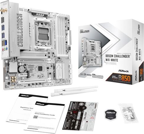 ASROCK AMD B850 PRO RS WIFI 6E Socket AM5 RYZEN DDR5 8000 MHz 256GB ATX Motherboard M.2 SATA3 6.0 GB/S PCIE 5.0 in Kuwait