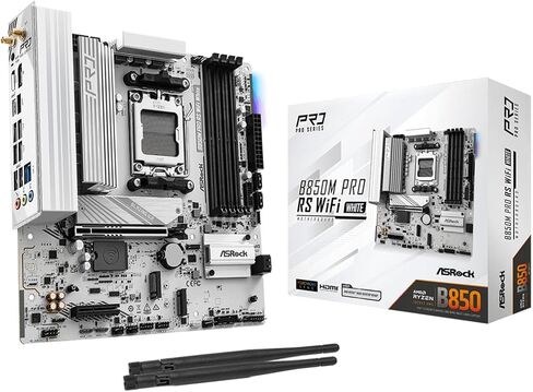 ASROCK AMD B850 PRO RS WIFI 6E Socket AM5 RYZEN DDR5 8000 MHz 256GB ATX Motherboard M.2 SATA3 6.0 GB/S PCIE 5.0 in Kuwait