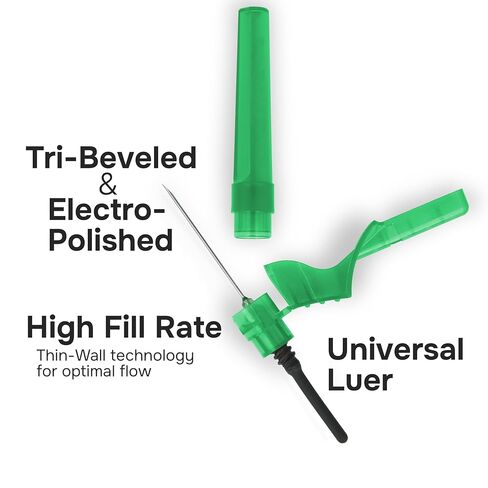 ONE-CARE 48 Pack 21Ga 1.25inch (1 1/4")/32mm Industrial Lab Supplies Dispensing Accessories, Individually Packaged, Universal fit in Kuwait