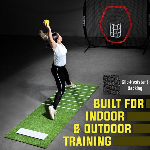 بساط لعب الكرة اللينة من GoSports مع خطوط واسعة - دعامة مطاطية مضادة للانزلاق للاستخدام الداخلي والخارجي in Saudi Arabia