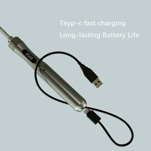 حبل القفز مع عداد، مقبض من سبائك الألومنيوم باللون الرمادي مع كابل PVC، طول 118 بوصة، شحن سريع، تصميم مريح، لتدريب القلب in Kuwait