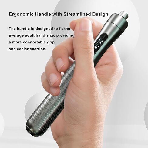 حبل القفز مع عداد، مقبض من سبائك الألومنيوم باللون الرمادي مع كابل PVC، طول 118 بوصة، شحن سريع، تصميم مريح، لتدريب القلب in Kuwait