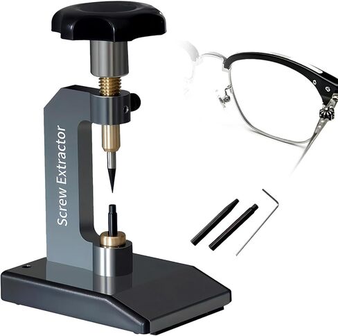 مستخرج براغي النظارات، مع 2 إبرة سفلية ومفتاح ربط، لإزالة ساحبة المسمار المكسورة، لمتاجر النظارات ومراكز العناية بالبصر in Kuwait