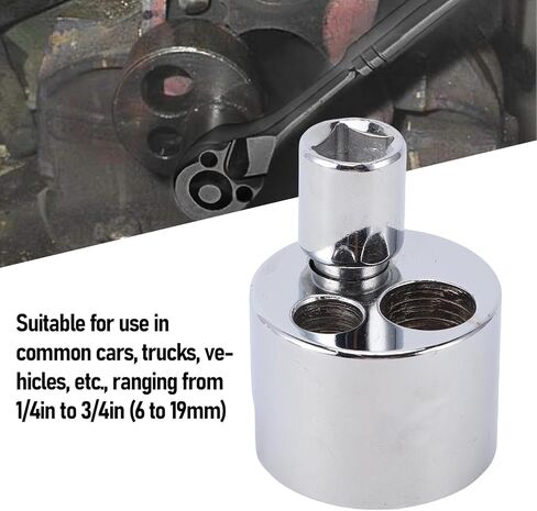 Estink Stud Extractor Tool, Cr V Steel, 1/2in Shank, Easy to Use Broken Stud Remover for 1/4in to 3/4in Nuts and Bolts in Cars and Trucks in Kuwait