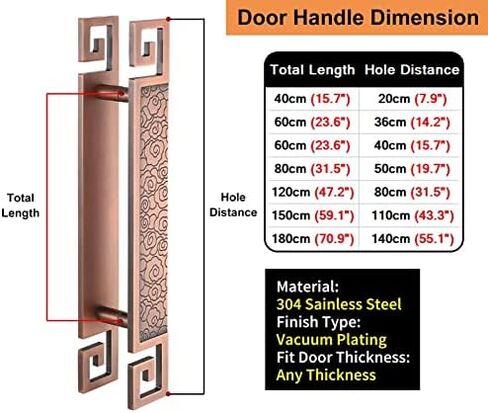 Industrial Barn Door Handle - Heavy Duty Double Sided Grab Bar for Wood, Glass, Metal Doors - Solid Sliding Door Pull for Commercial Use in Kuwait