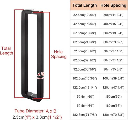 Double-Sided Sliding Door Handle for Wood & Glass, Metal Push Pull Handles for Home, Office, Store - Commercial Door Pull Handle in Kuwait