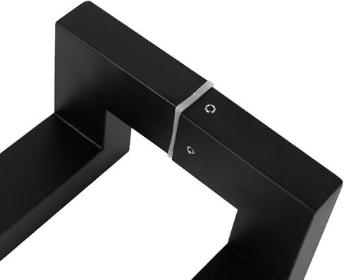 Black Stainless Steel Square Tube Commercial Push-Pull Door Handle/Glass Door Handle/Barn Door Pull Handle - Length 425/600/800/1200mm (Size : Length 600mm/23.6inch) (Length 600mm/ in Saudi Arabia