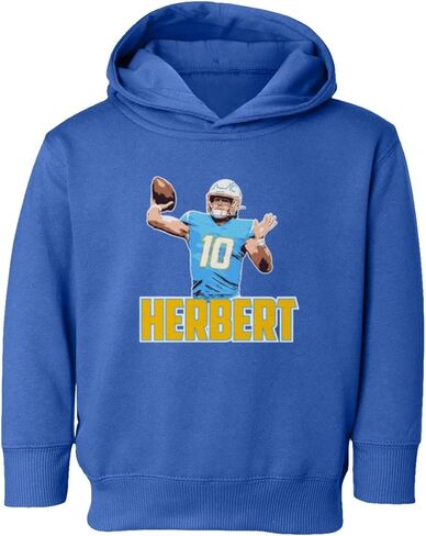 Herbert Los Angeles Football Quarterback Toddler Hoodie Sweatshirt (Royal, 5T) in Saudi Arabia