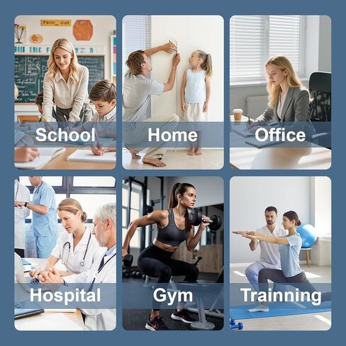 قياس الارتفاع للجدار، أدوات قياس الارتفاع من الألومنيوم المثبتة على الحائط للبالغين والأطفال 24-78 بوصة/60-200 سم، عصا قياس تلسكوبية بمقياس مزدوج للعيادة والمكتب والمنزل in Kuwait