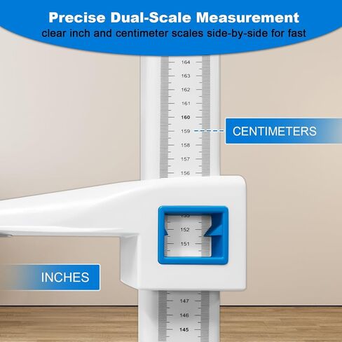 Medical Height Measurement for Wall, Aluminum Alloy Lightweight Stadiometer Height Rod 73-210 cm for All Ages, 5-Section Telescopic Height Rod for Home, Gym, Fitness Centers, Office Examination, Kids in Kuwait
