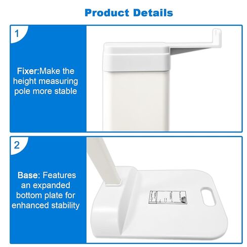 Medical Height Measurement for Wall, Aluminum Alloy Lightweight Stadiometer Height Rod 73-210 cm for All Ages, 5-Section Telescopic Height Rod for Home, Gym, Fitness Centers, Office Examination, Kids in Kuwait