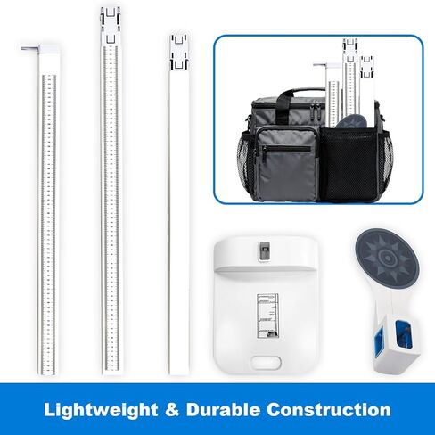 Medical Height Measurement for Wall, Aluminum Alloy Lightweight Stadiometer Height Rod 73-210 cm for All Ages, 5-Section Telescopic Height Rod for Home, Gym, Fitness Centers, Office Examination, Kids in Kuwait