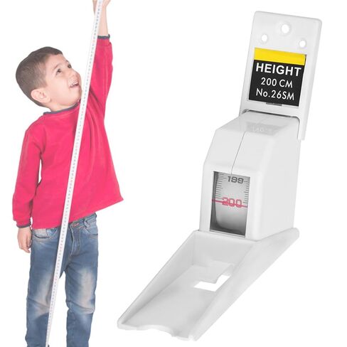 Growth Height Measuring Tape, 2 Meters Retractable Body Height Stadiometer, Growth Height Chart Handing Ruler for Children and Adults (White) in Saudi Arabia