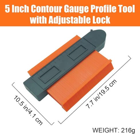 Contour Gauge (5 Inch) Profile Tool with Adjustable Lock,Christmas Gifts for Men Women Dad Boyfriend Husband-Precisely Copy Irregular Shape Duplicator-Gadgets for Woodworking Tool Tracing in Saudi Arabia