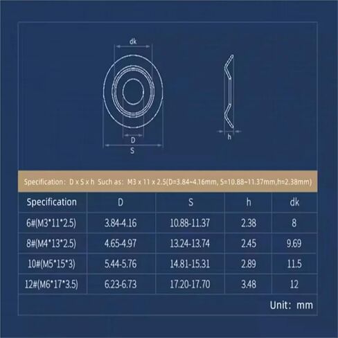 1pc M3 M4 M5 M6 M8 M10 304 Stainless Steel Conical Washer Countersunk Concave-Convex Washer Fisheye Gasket(Taper Type,M2.6) in Saudi Arabia
