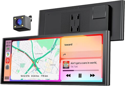 9.26 "شاشة تشغيل للسيارات المحمولة اللاسلكية لـ Apple Carplay & Android Auto ، تحديثات OTA ، الكاميرا الاحتياطية ، رابط المرآة ، 5.0 Bluetooth ، التحكم الصوتي ، تنقل GPS ، FM in Saudi Arabia