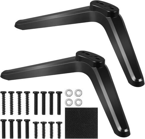 VICASKY 2 Pcs Tv Mount Stand Brackets for Tvs Stable Plastic Tabletop Holder with Non Slip Base Pad and Screws Easy to Install Tv Stand Base for 32-55 Inch Tvs with Tc Mount Screw Compati in Kuwait