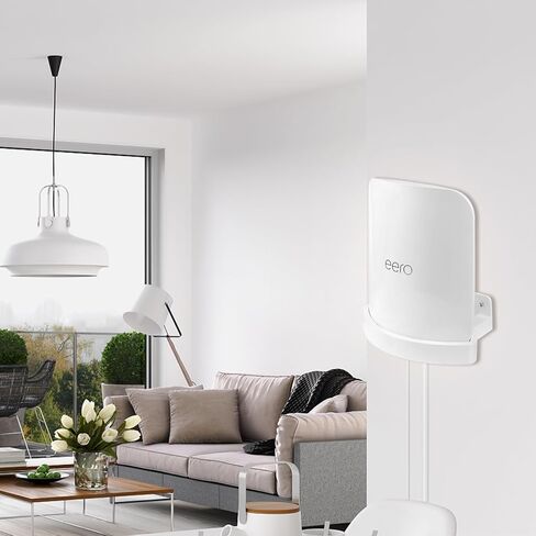 حامل تثبيت على الحائط لـ eero Max 7 WiFi، حامل حامل بسيط وقوي لـ eero Max 7 WiFi من HOLACA (عبوة واحدة، أبيض) in Saudi Arabia