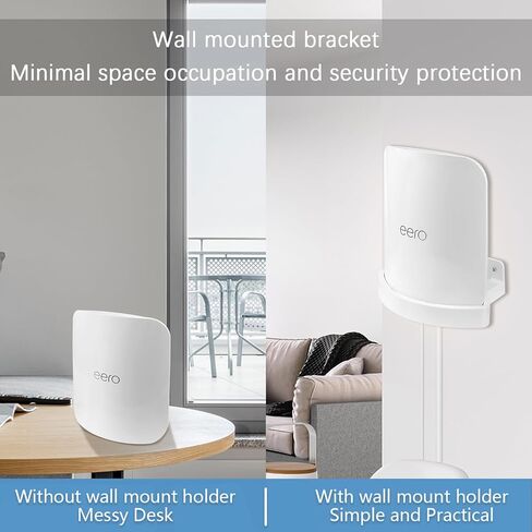 حامل تثبيت على الحائط لـ eero Max 7 WiFi، حامل حامل بسيط وقوي لـ eero Max 7 WiFi من HOLACA (عبوة واحدة، أبيض) in Saudi Arabia