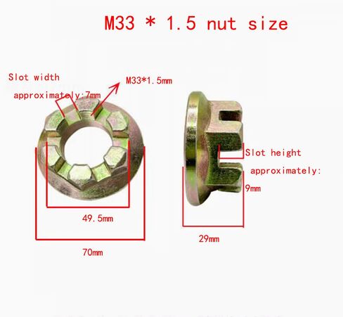 صامولة مشقوقة، M33*1.5mm.10 قطعة/الوحدة in Saudi Arabia