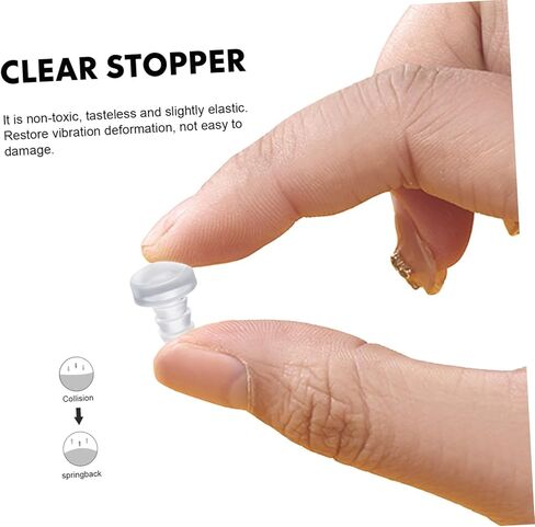 Lurrose 200Pcs Cabinet Door Bumpers Collision Stem Bumpers for Furniture Protection Transparent PVC Pads for Cabinets Drawers and Tabletops in Saudi Arabia