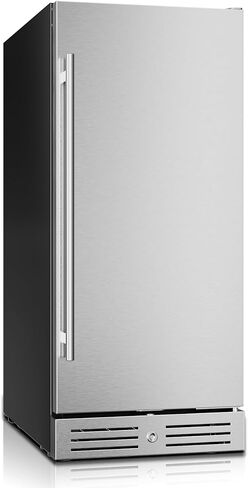 Yeego 24 Inch Beverage Refrigerator, 160-Can Beverage Cooler with Lock & Auto Defrost, Stainless Steel Indoor & Covered Outdoor Beverage Fridge, Freestanding or Under Counter for Beer, Soda & Wine in Kuwait