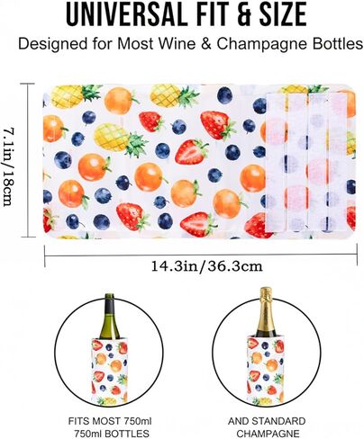 Active Wine Cooler, Freezer Sleeve, Quick Cooling, Keeps Drink Cold, 2 Packs in Kuwait