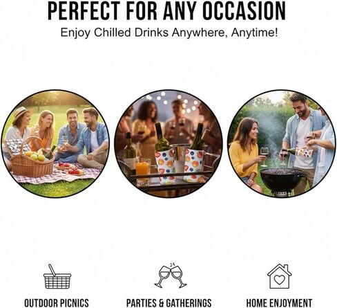 Active Wine Cooler, Freezer Sleeve, Quick Cooling, Keeps Drink Cold, 2 Packs in Kuwait