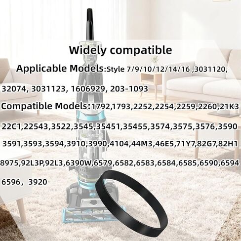 أحزمة التنظيف الكهربائية المستقيمة 3031120، مناسبة لاستبدال قطع المكنسة الكهربائية بيسيل 1606929،3031123،2031093، 32074،3031120، الحزام يناسب الأنماط 7/9/10/12/ 14/16 (قطعة واحدة) in Kuwait